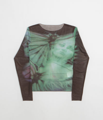 Yardsale Butterfly Mesh Long Sleeve T-Shirt - Black