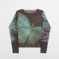 Yardsale Butterfly Mesh Long Sleeve T-Shirt - Black thumbnail