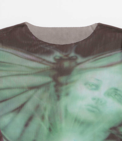 Yardsale Butterfly Mesh Long Sleeve T-Shirt - Black