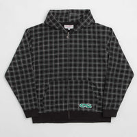 Yardsale Check Waffle Full Zip Hoodie - Black thumbnail