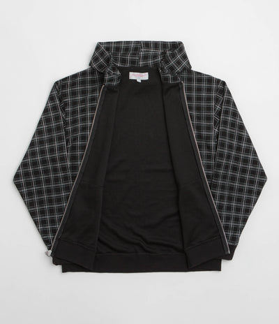Yardsale Check Waffle Full Zip Hoodie - Black
