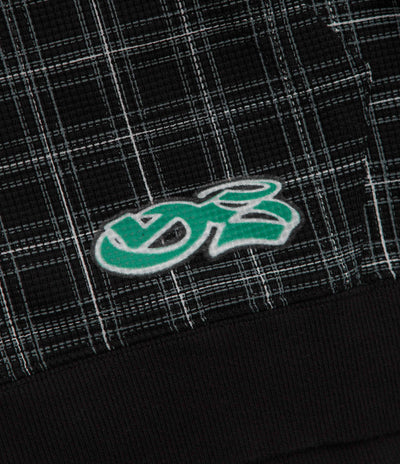 Yardsale Check Waffle Full Zip Hoodie - Black