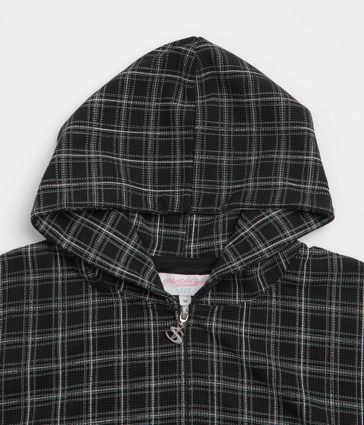 Yardsale Check Waffle Full Zip Hoodie - Black | Flatspot