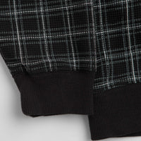 Yardsale Check Waffle Full Zip Hoodie - Black thumbnail