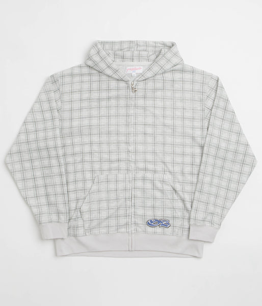 Yardsale Check Waffle Full Zip Hoodie - Grey | Flatspot