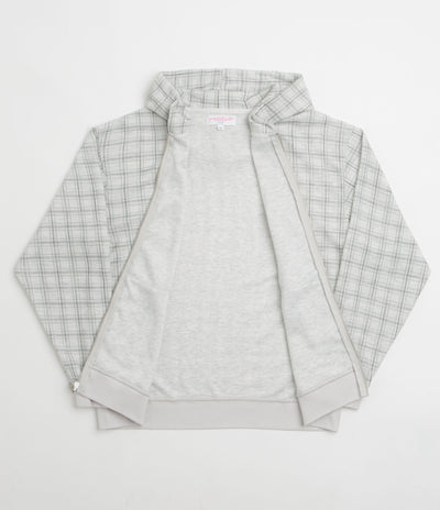 Yardsale Check Waffle Full Zip Hoodie - Grey