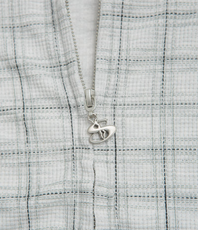 Yardsale Check Waffle Full Zip Hoodie - Grey