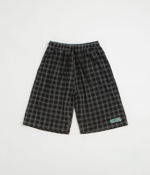 Yardsale Check Waffle Shorts - Black