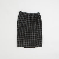 Yardsale Check Waffle Shorts - Black thumbnail