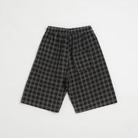 Yardsale Check Waffle Shorts - Black thumbnail