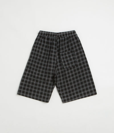 Yardsale Check Waffle Shorts - Black