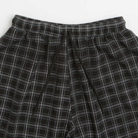 Yardsale Check Waffle Shorts - Black thumbnail