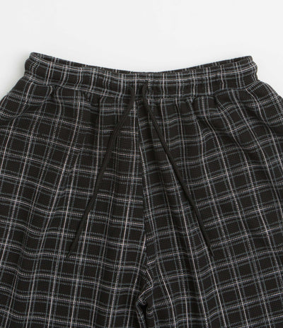 Yardsale Check Waffle Shorts - Black