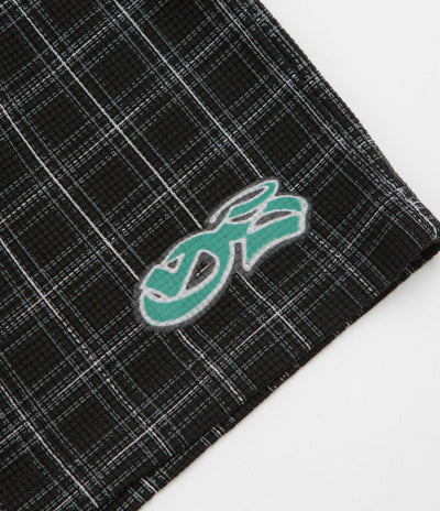 Yardsale Check Waffle Shorts - Black