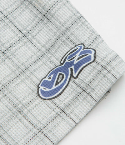 Yardsale Check Waffle Shorts - Light Grey