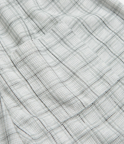 Yardsale Check Waffle Shorts - Light Grey