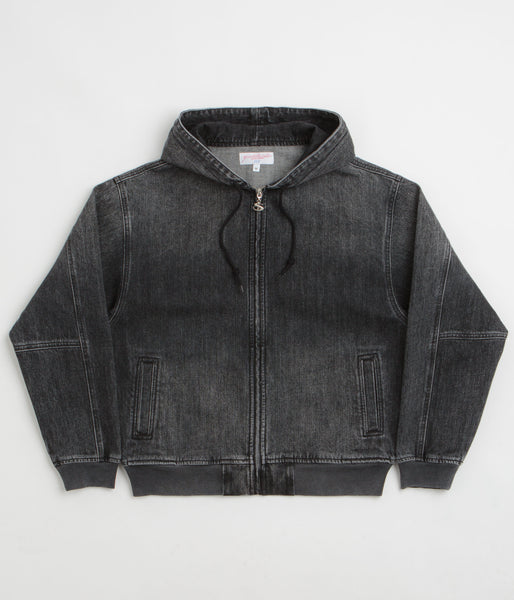 Yardsale Denim Full Zip Hoodie - Black | Flatspot