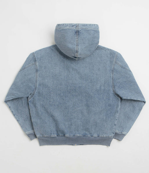 Yardsale Denim Full Zip Hoodie - Blue | Flatspot