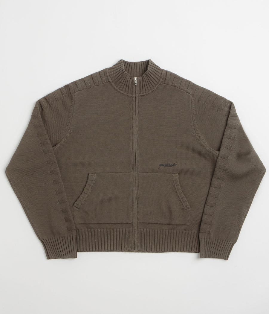 Yardsale Faldo Knitted Full-Zip Sweatshirt - Brown