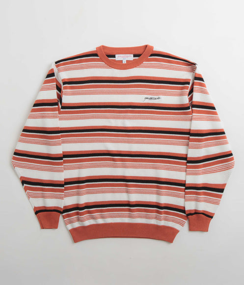 Yardsale Mirage Knit Sweatshirt - Orange / White