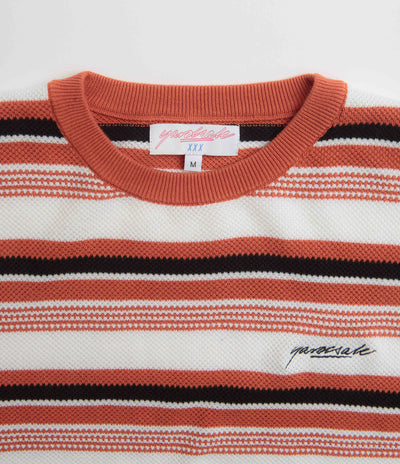 Yardsale Mirage Knit Sweatshirt - Orange / White
