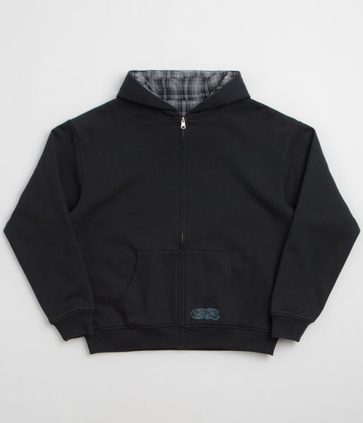 yardsale reversible flannel hoodie(ブルー）s yardsale-reversible-flannel-