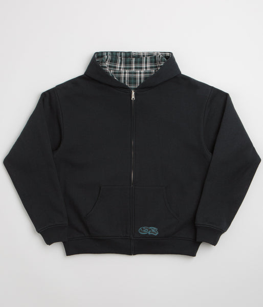 トップス yard sale reversible zip hoodie Yardsale Reversible Flannel Full Zip Hoodie - Green | flatspot