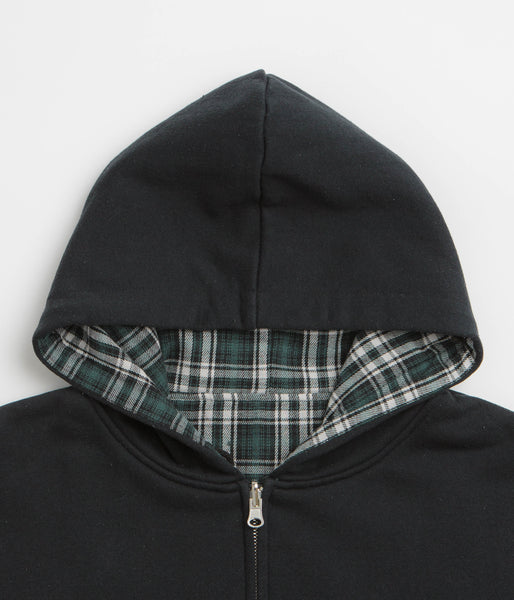 Yardsale Reversible Flannel Full Zip Hoodie - Green | flatspot
