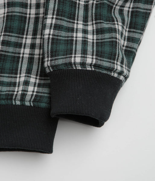 Yardsale Reversible Flannel Full Zip Hoodie - Green | flatspot
