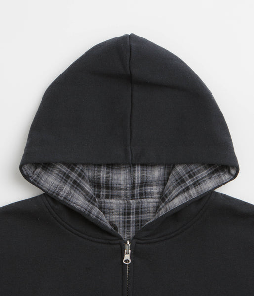 Yardsale Reversible Flannel Full Zip Hoodie - Grey | flatspot