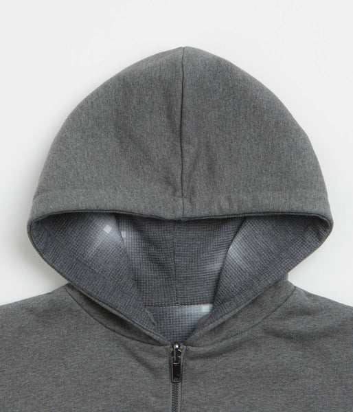 Yardsale Reversible Thermal Full Zip Hoodie - Black / Charcoal