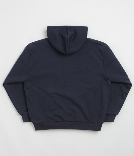 Yardsale Reversible Thermal Full Zip Hoodie - Navy / Navy | flatspot