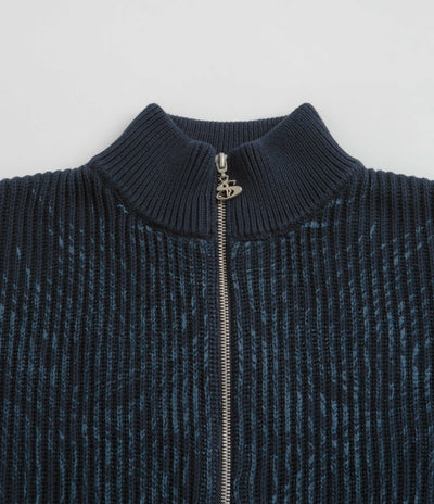 Yardsale Ripper Knit Zip Sweatshirt - Navy