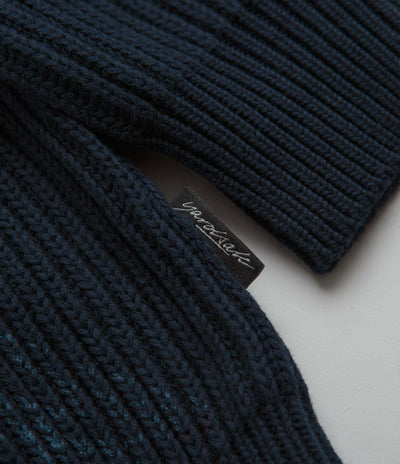 Yardsale Ripper Knit Zip Sweatshirt - Navy