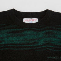 Yardsale Ripple Chenille Crewneck Sweatshirt - Green / Black thumbnail