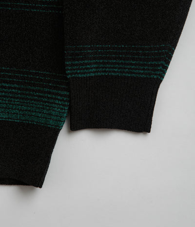 Yardsale Ripple Chenille Crewneck Sweatshirt - Green / Black