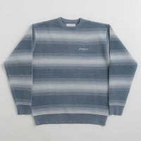 Yardsale Ripple Chenille Crewneck Sweatshirt - White / Blue thumbnail