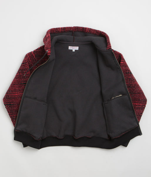 YARDSALE Sherpa Fleece Jacket レッド・ブラック Yardsale Sherpa Fleece Hoodie - Red | flatspot