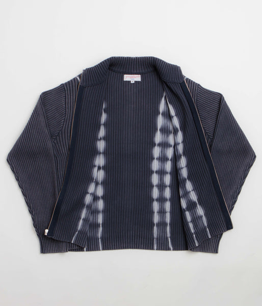 Yardsale Tie Dye Full Zip Sweatshirt - Navy | flatspot