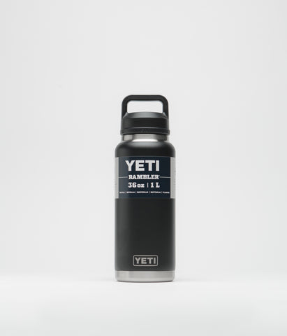 Yeti Chug Cap Rambler Bottle 36oz - Black | Flatspot