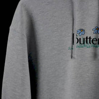 Butter Goods Flowers Classic Logo Pullover Hoodie in Heather Grey thumbnail