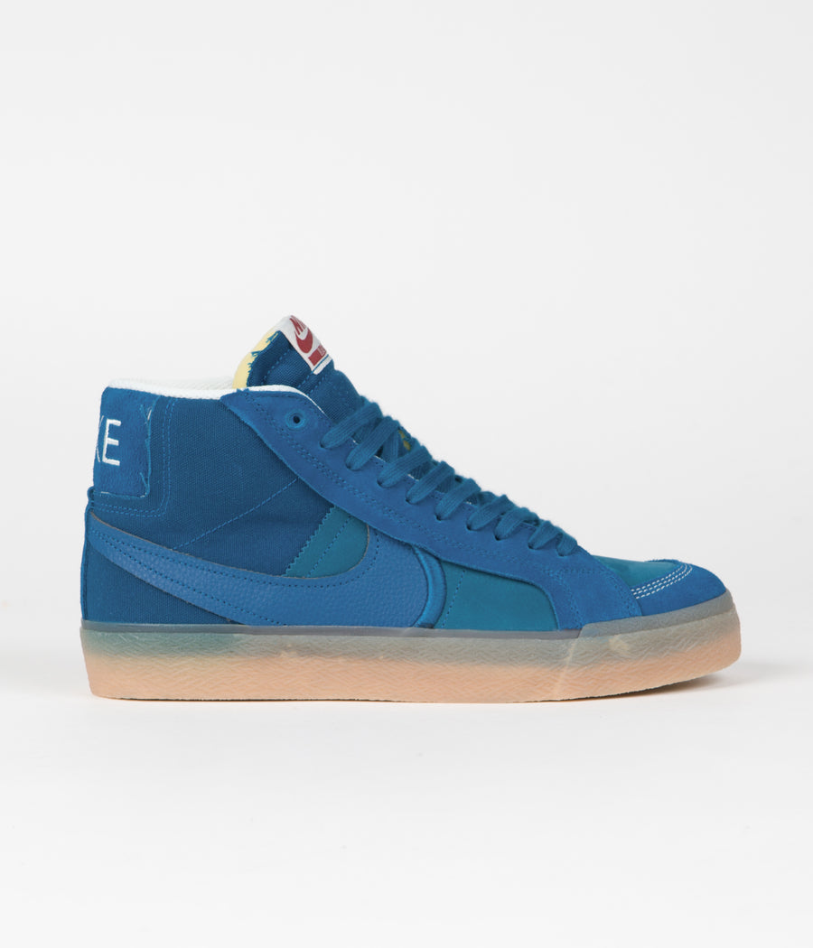 Nike SB Blazer Mid Premium Shoes in Green Abyss and Green Abyss and Phantom