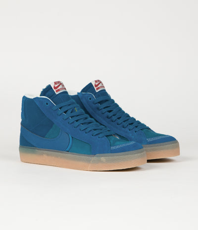 Nike SB Blazer Mid Premium Shoes - Green Abyss / Green Abyss - Phantom