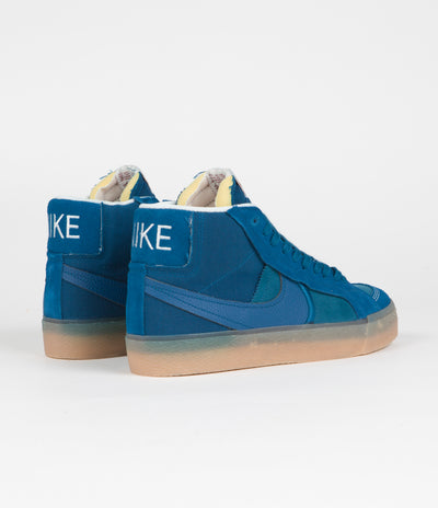 Nike SB Blazer Mid Premium Shoes - Green Abyss / Green Abyss - Phantom
