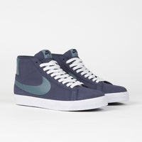 Nike SB Blazer Mid Shoes - Midnight Navy / Noise Aqua - Midnight Navy thumbnail