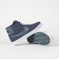 Nike SB Blazer Mid Shoes - Midnight Navy / Noise Aqua - Midnight Navy thumbnail