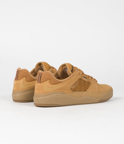 Nike SB Ishod Shoes in Flax and Wheat and Flax - Gum Light Brown