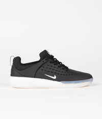 Nike SB Nyjah 3 Shoes in Black and White and Black - Summit White