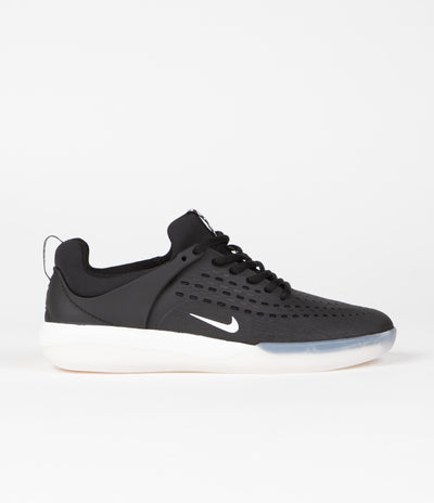 Nike SB Nyjah 3 Shoes in Black and White and Black - Summit White