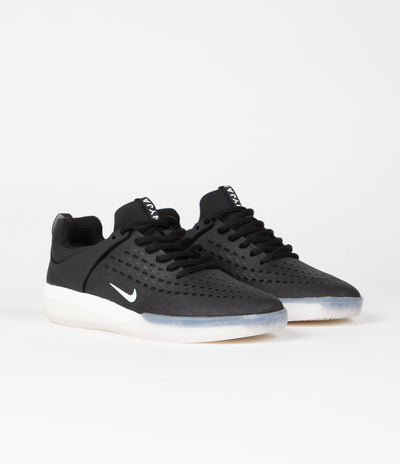 Nike SB Nyjah 3 Shoes in Black and White and Black - Summit White